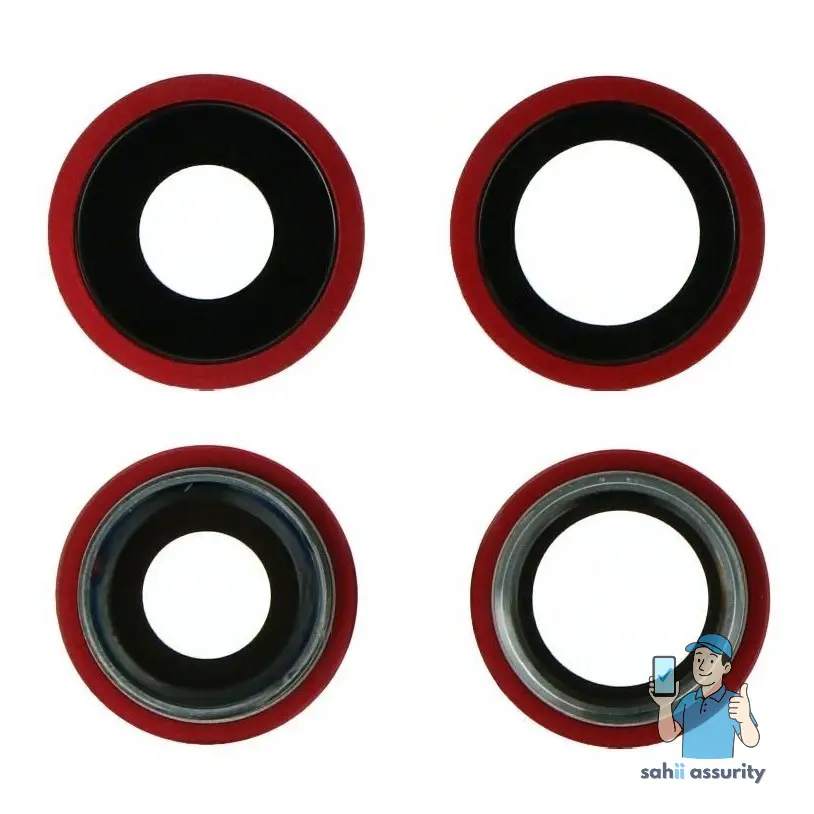 Camera Lens Glass with Frame for Apple iPhone 11 Red